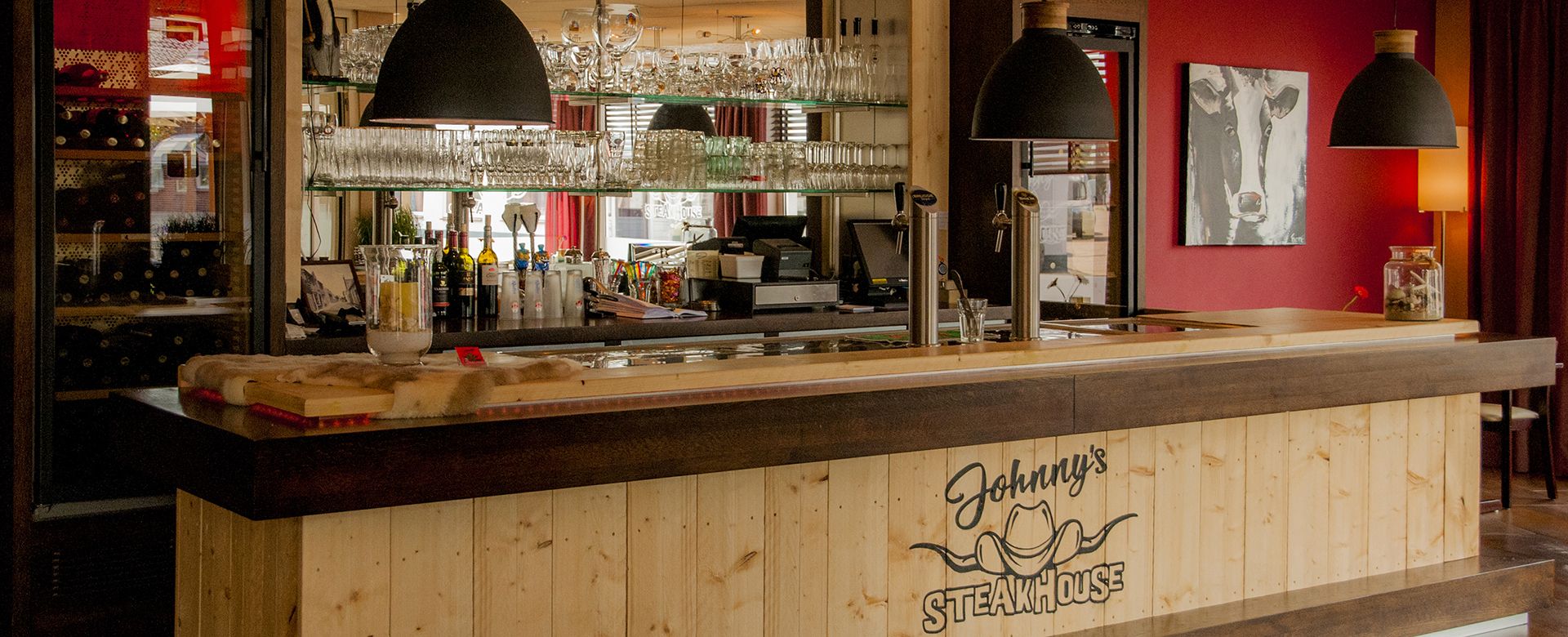 Interieur van Johnny's Steakhouse